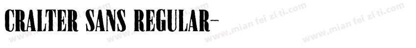 Cralter Sans Regular字体转换